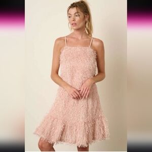 Mittoshop Feather Ruffle Hem Cami Dress Small